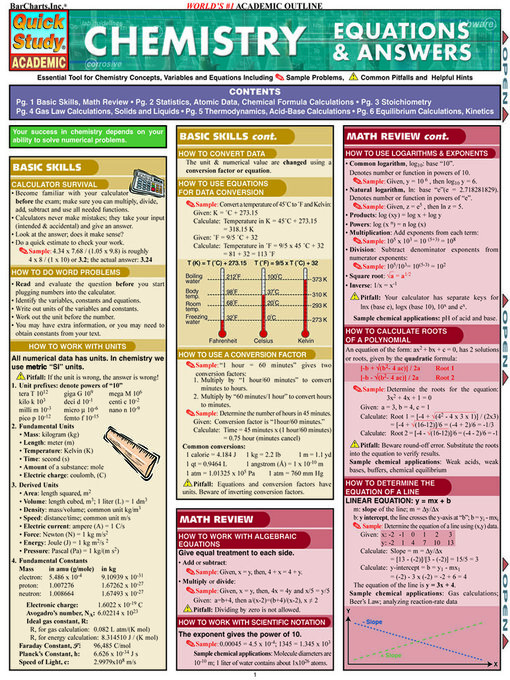 Cover image for Chemistry Equations & Answers